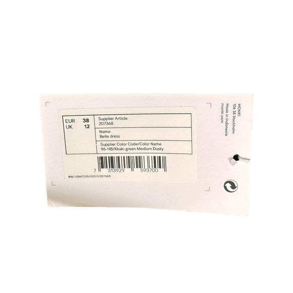 Monki Womens Belle Sleeveless Mini Dress Size 38 US 6 Green Spaghetti Straps - Picture 7 of 10